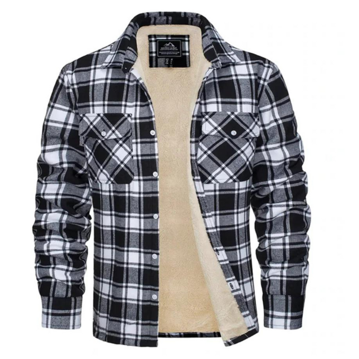 Manuel | Camisa Chaqueta de Hombre de Cuadros Forrada de Borrego
