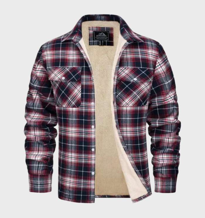 Guillermo | Camisa Chaqueta de Hombre de Cuadros Forrada