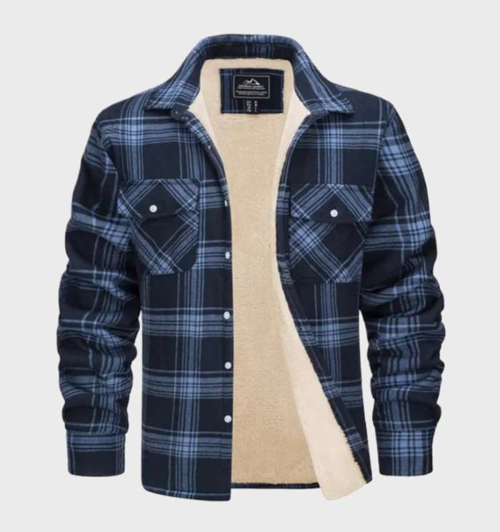 Guillermo | Camisa Chaqueta de Hombre de Cuadros Forrada