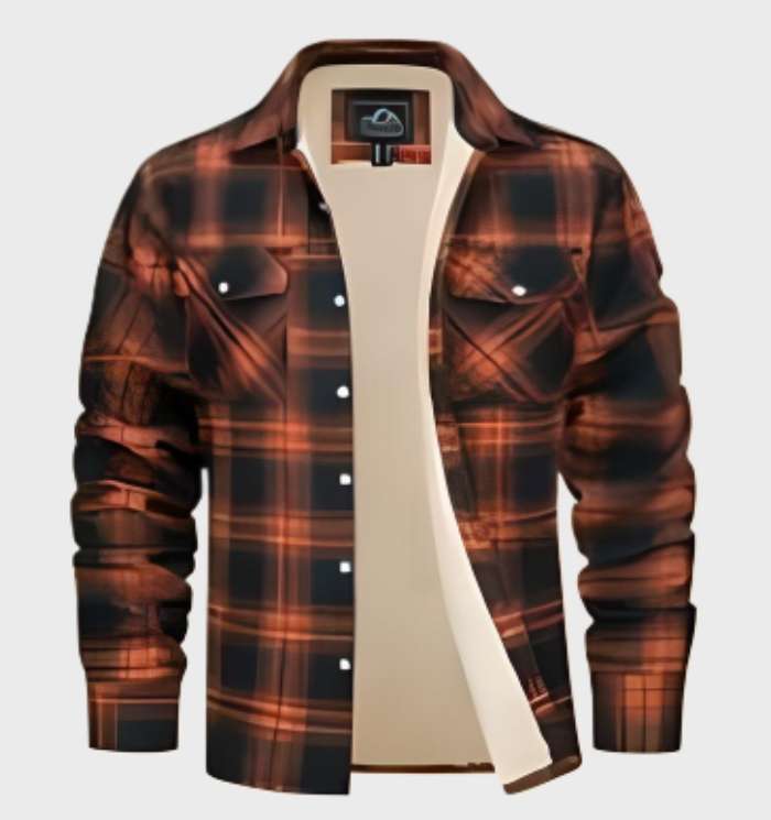 Guillermo | Camisa Chaqueta de Hombre de Cuadros Forrada