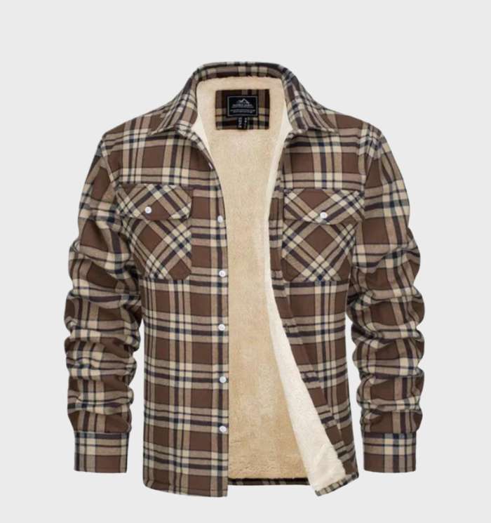 Guillermo | Camisa Chaqueta de Hombre de Cuadros Forrada