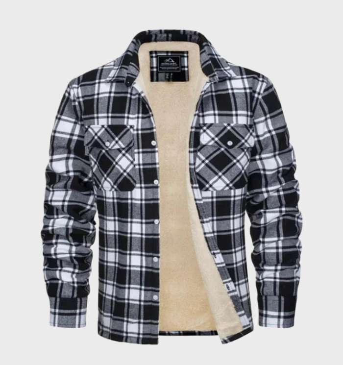 Guillermo | Camisa Chaqueta de Hombre de Cuadros Forrada