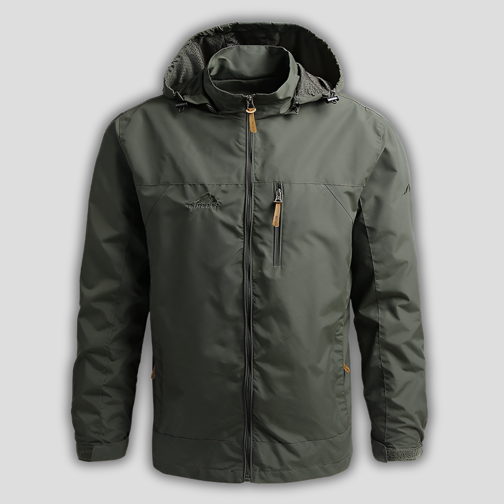 Damián | Chaqueta de Hombre Impermeable con Capucha para Exterior