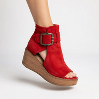 Noelia | Botines de cuña abiertos estilo moderno