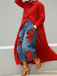 Paula | Vestido de & Conjunto de jeans florales
