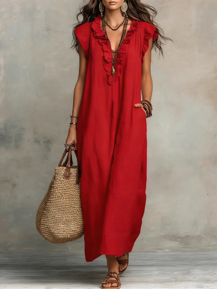Adriana | Vestido Largo Bohemio de  Algodón
