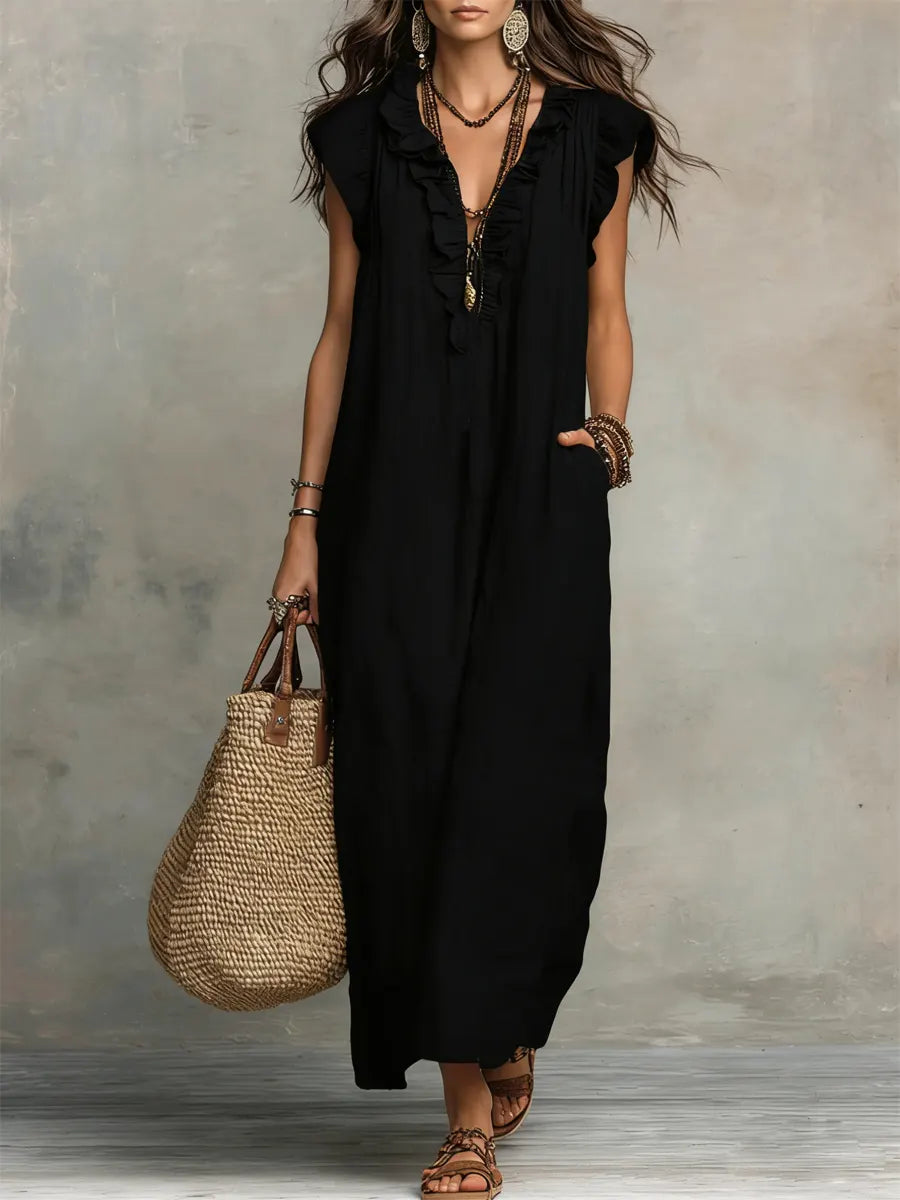 Adriana | Vestido Largo Bohemio de  Algodón