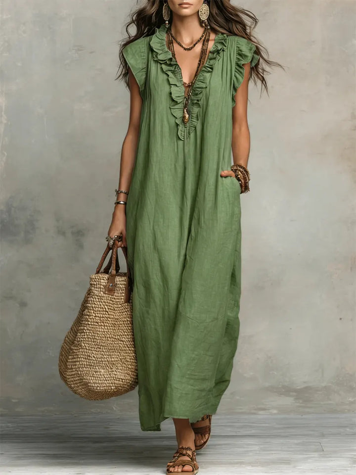 Adriana | Vestido Largo Bohemio de  Algodón