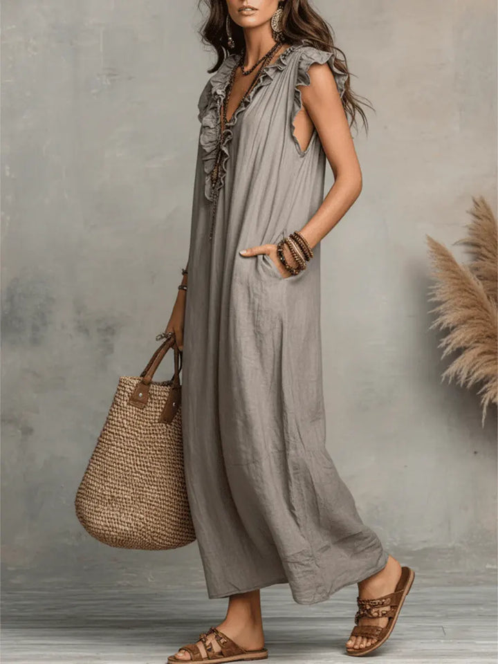 Adriana | Vestido Largo Bohemio de  Algodón