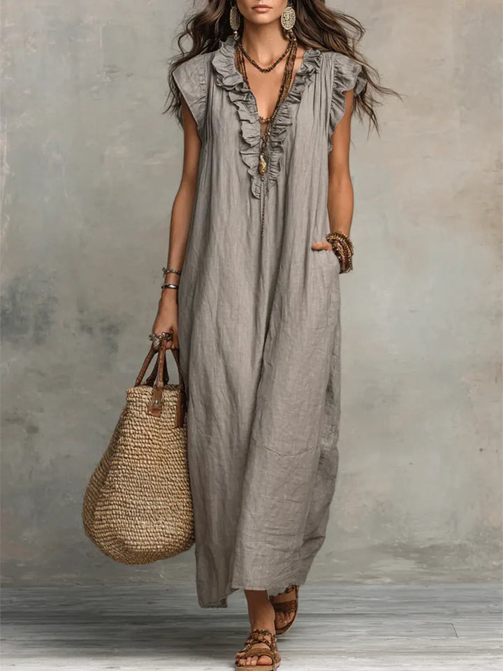 Adriana | Vestido Largo Bohemio de  Algodón