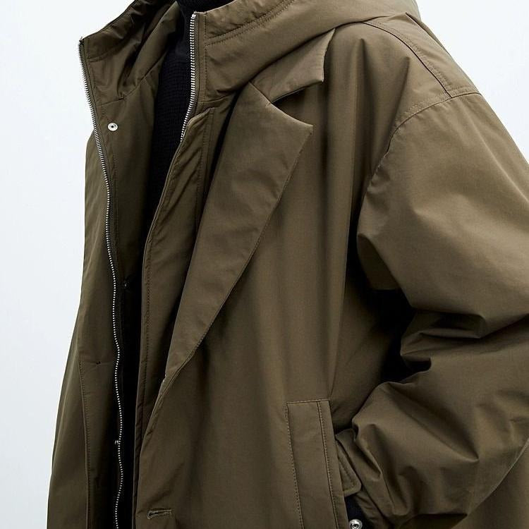Fulgencio | Gabardina Oversize de Hombre con Capucha