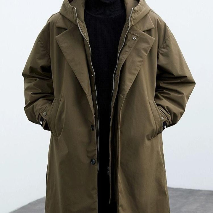 Fulgencio | Gabardina Oversize de Hombre con Capucha