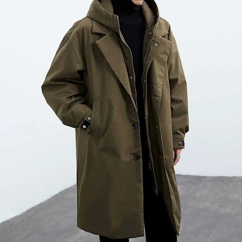 Fulgencio | Gabardina Oversize de Hombre con Capucha