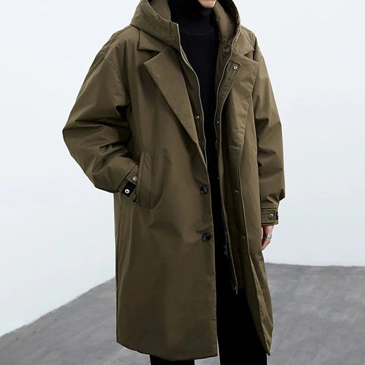 Fulgencio | Gabardina Oversize de Hombre con Capucha