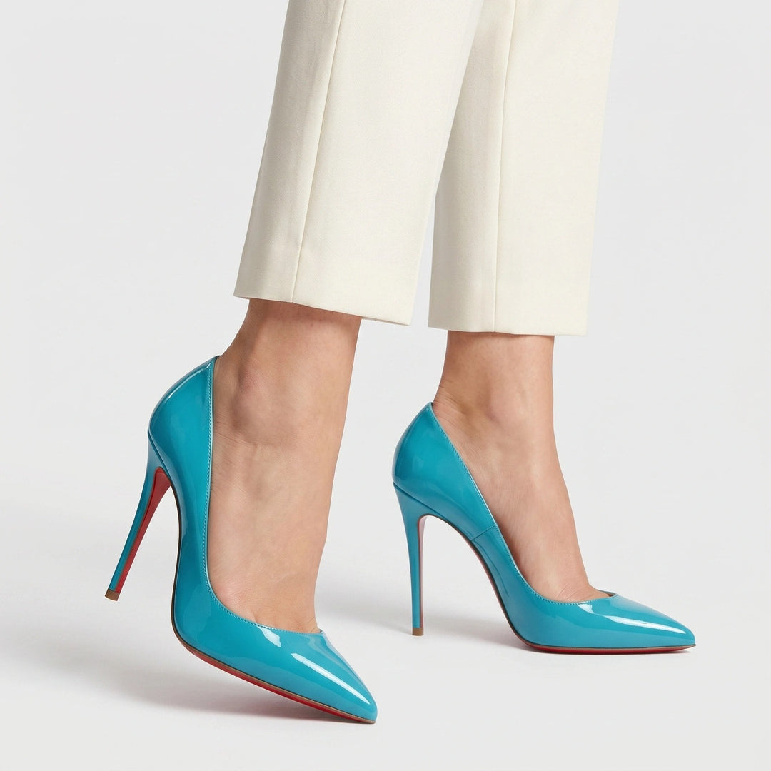 Sinforosa | Stilettos Clásicos de Punta Fina Brillante - 3