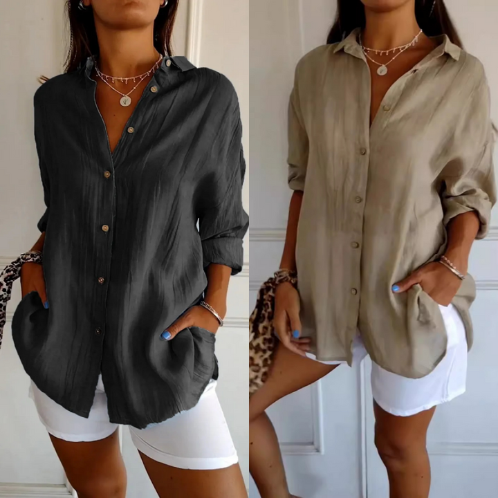 Juana | Camisa Clásica de Solapa Simple