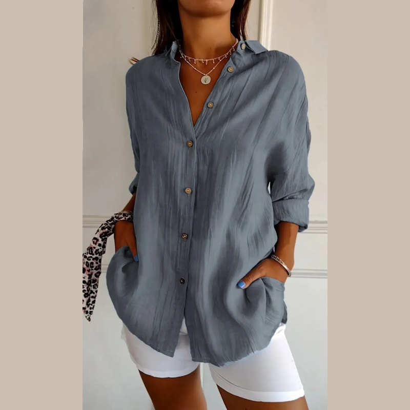 Juana | Camisa Clásica de Solapa Simple