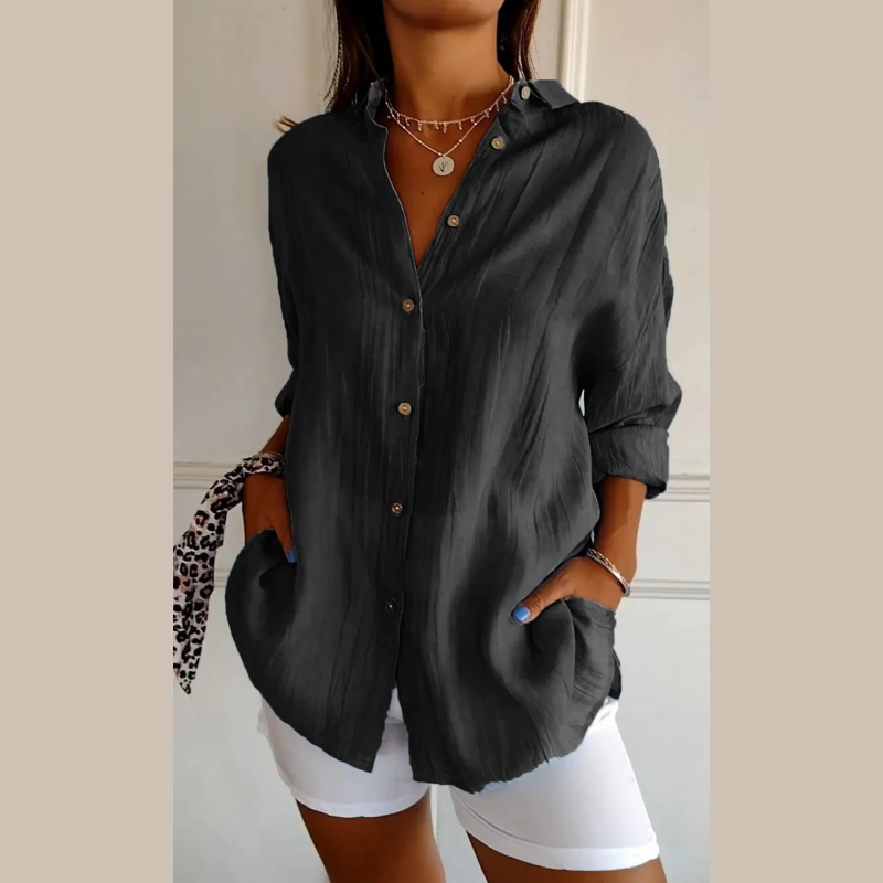 Juana | Camisa Clásica de Solapa Simple