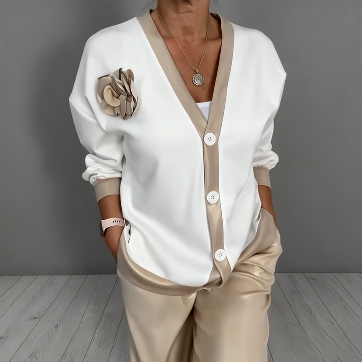 Carla | Conjunto de Cárdigan Elegante de Dos Piezas