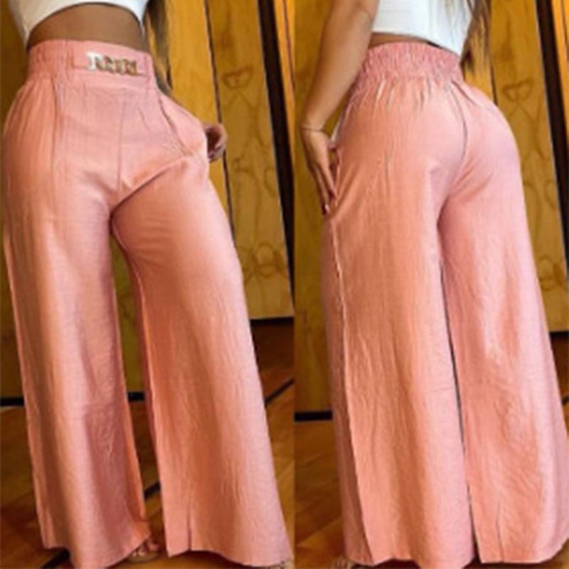 Marta | Pantalón ancho de tiro alto moldeador