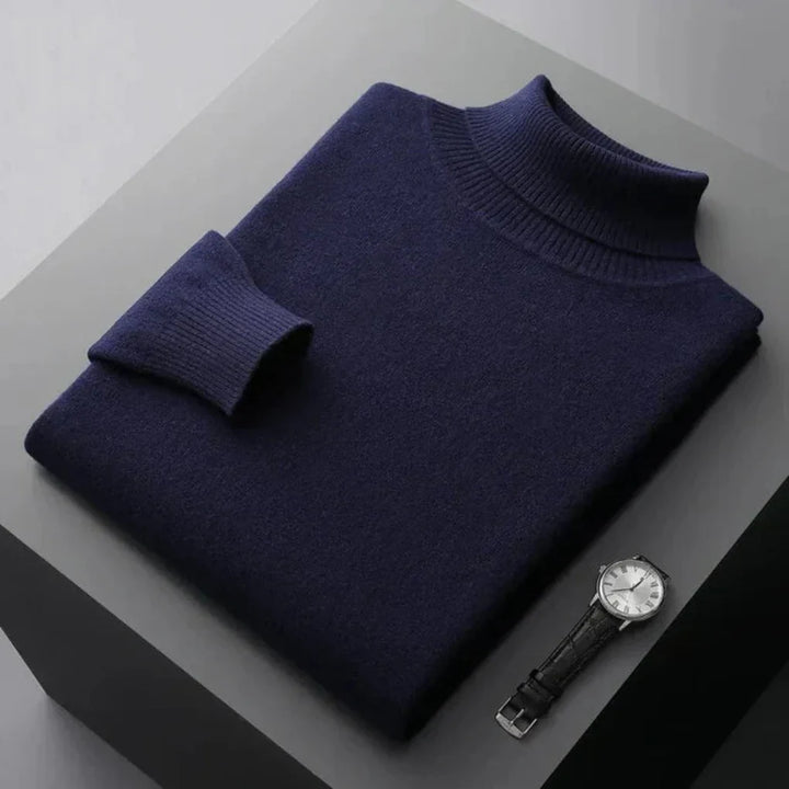 Anacleto | Jersey de Cuello Alto de Hombre de Punto Refinado