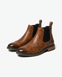 Sixto | Botines Chelsea de Hombre con Detalle Brogue