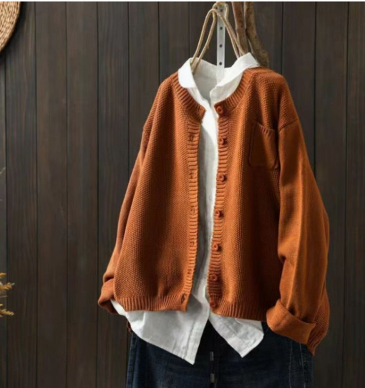 Sara - Cárdigan Oversize de Mujer con Botones y Bolsillo