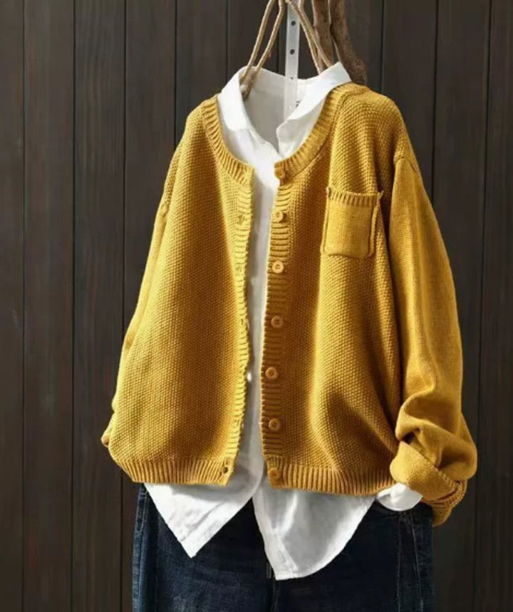 Sara - Cárdigan Oversize de Mujer con Botones y Bolsillo