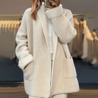 Vega | Cárdigan Oversize de Mujer con Cuello Bufanda