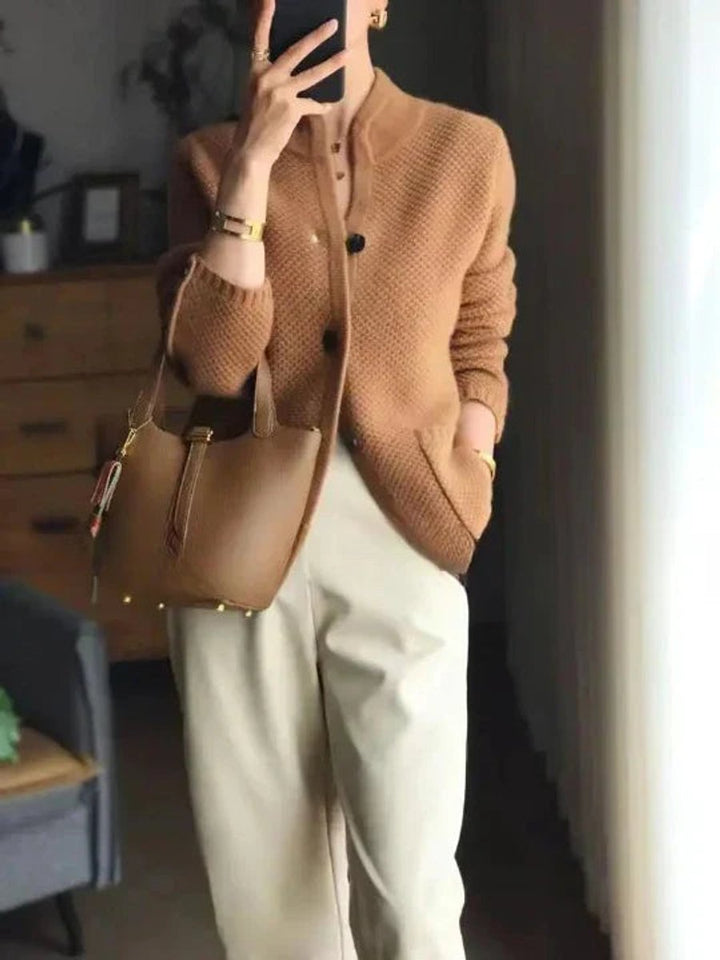 Paula - Cárdigan de Cachemira de Mujer con Botones